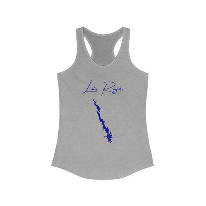 North  Carolina  Lake  Royale  Racerback-Tank  front  position  view  from  front  heather  grey.webp