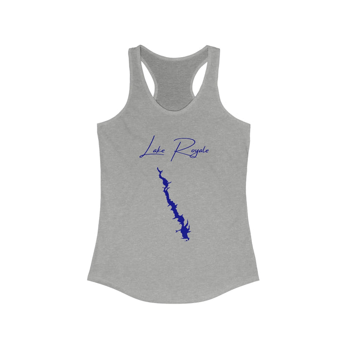 North  Carolina  Lake  Royale  Racerback-Tank  front  position  view  from  front  heather  grey.webp