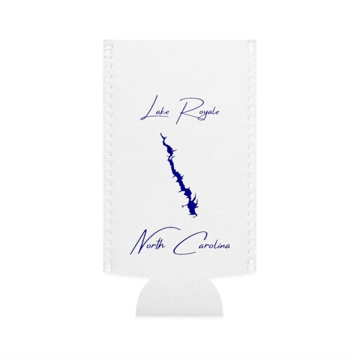 North  Carolina  Lake  Royale  Slim  Can  Koozie  front  position  view  from  flat-front  white.webp