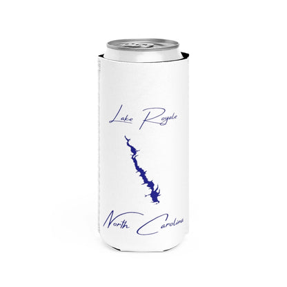North  Carolina  Lake  Royale  Slim  Can  Koozie  front  position  view  from  front  white.webp