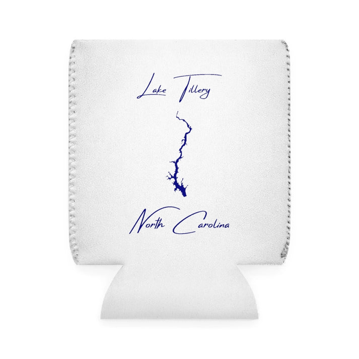 North  Carolina  Lake  Tillery  Can  Koozie  front  position  view  from  front-1  white.webp