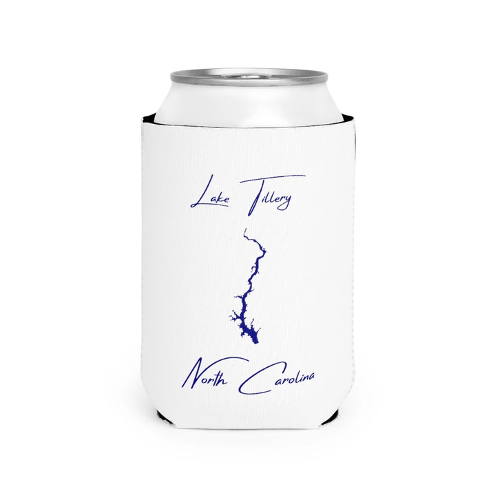 North  Carolina  Lake  Tillery  Can  Koozie  front  position  view  from  front-2  white.webp
