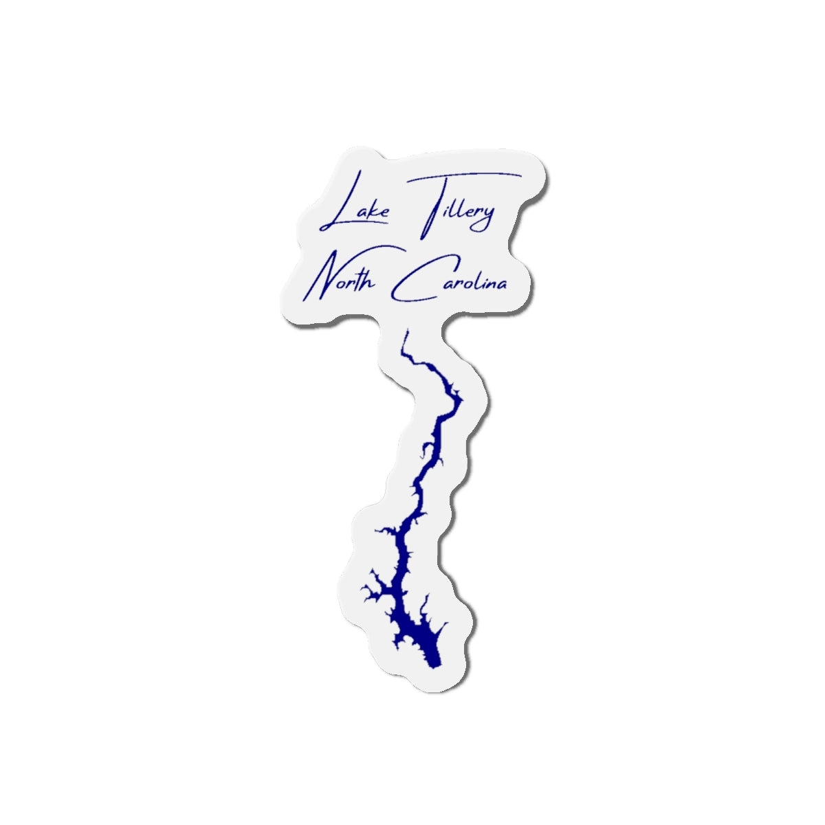 North  Carolina  Lake  Tillery  Die  Cut  Magnet  front  position  view  from  front  4  x  4.webp