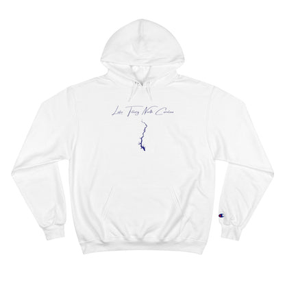 North  Carolina  Lake  Tillery  Hoodie  front  position  view  from  front  white.webp