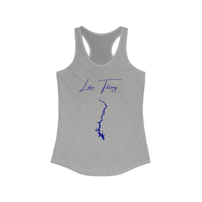 North  Carolina  Lake  Tillery  Racerback-Tank  front  position  view  from  front  heather  grey.webp