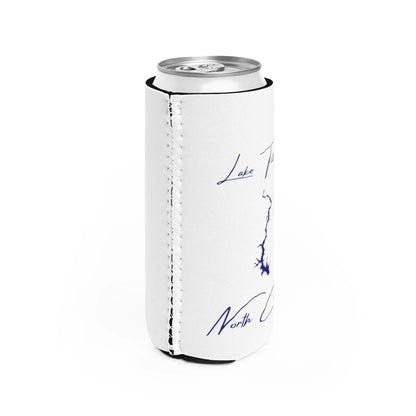 North  Carolina  Lake  Tillery  Slim  Can  Koozie  all  position  view  from  right  white.webp