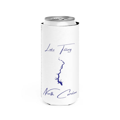 North  Carolina  Lake  Tillery  Slim  Can  Koozie  front  position  view  from  front  white.webp