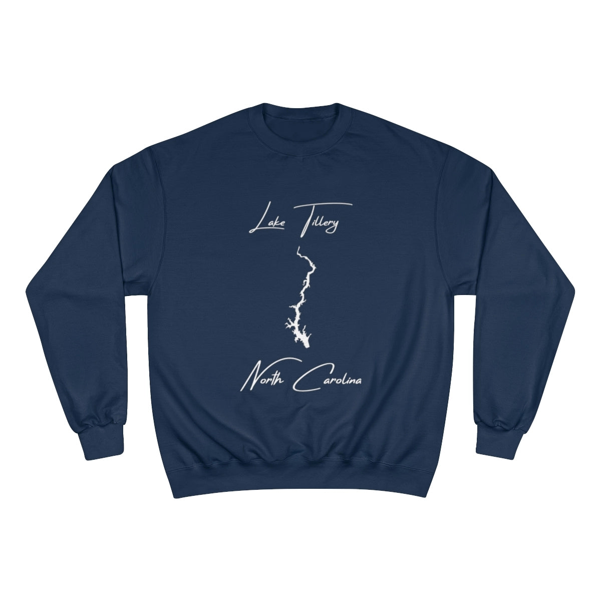 North  Carolina  Lake  Tillery  Sweatshirt  front  position  view  from  front  navy.webp