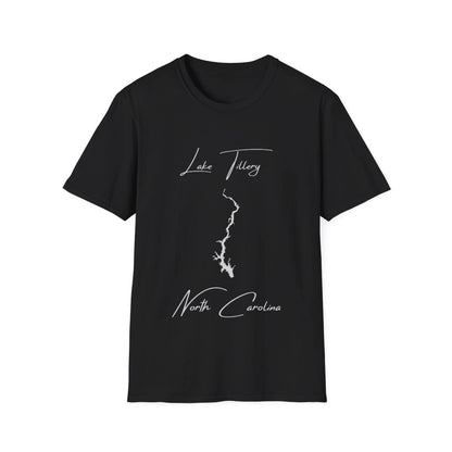North  Carolina  Lake  Tillery  T-shirt  front  position  view  from  front  black.webp
