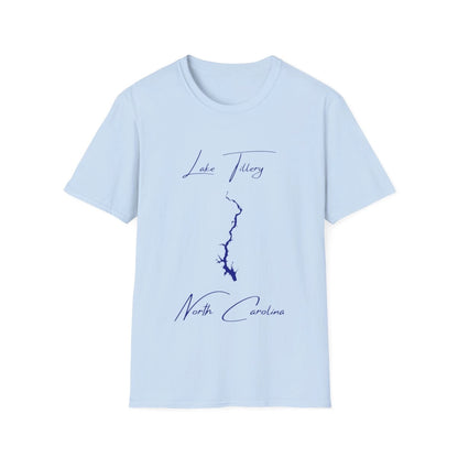 North  Carolina  Lake  Tillery  T-shirt  front  position  view  from  front  light  blue.webp