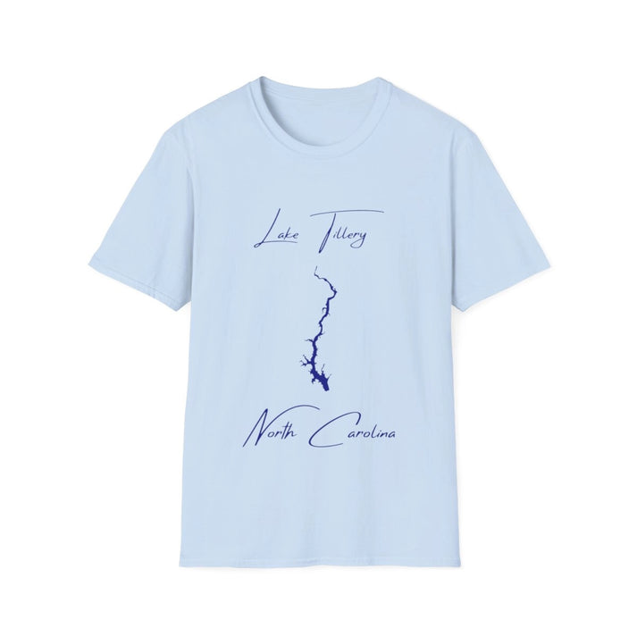 North  Carolina  Lake  Tillery  T-shirt  front  position  view  from  front  light  blue.webp