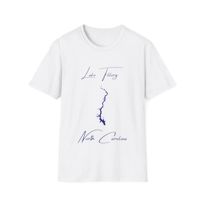 North  Carolina  Lake  Tillery  T-shirt  front  position  view  from  front  white.webp