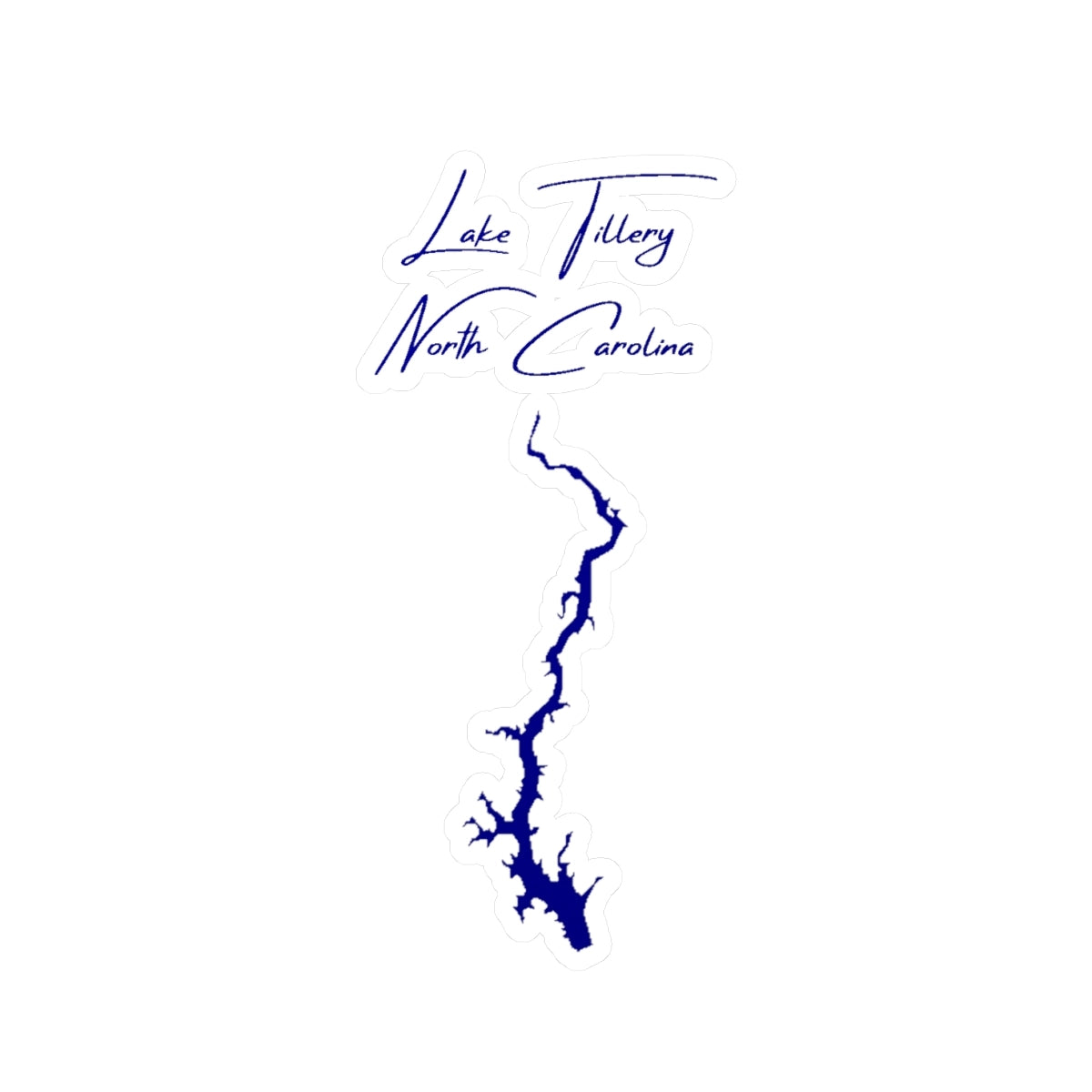 North  Carolina  Lake  Tillery  Vinyl  Decal  other  position  view  from  front  4  x  6.webp