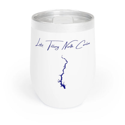 North  Carolina  Lake  Tillery  Wine  Tumbler  front  position  view  from  front  white.webp