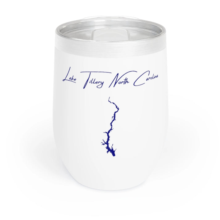 North  Carolina  Lake  Tillery  Wine  Tumbler  front  position  view  from  front  white.webp