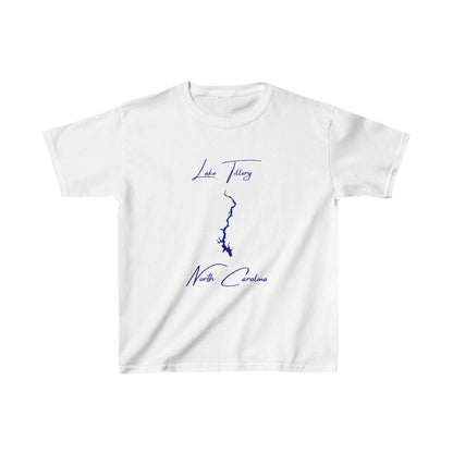 North  Carolina  Lake  Tillery  Youth  T-shirt  front  position  view  from  front  white.webp