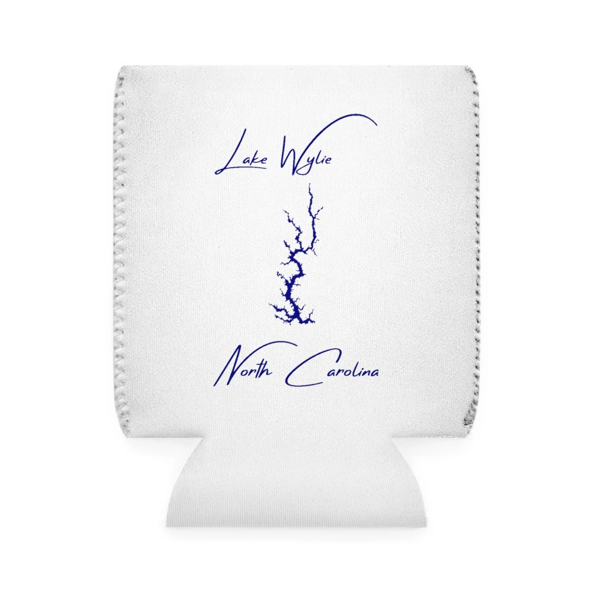 North  Carolina  Lake  Wylie  Can  Koozie  front  position  view  from  front-1  white.webp