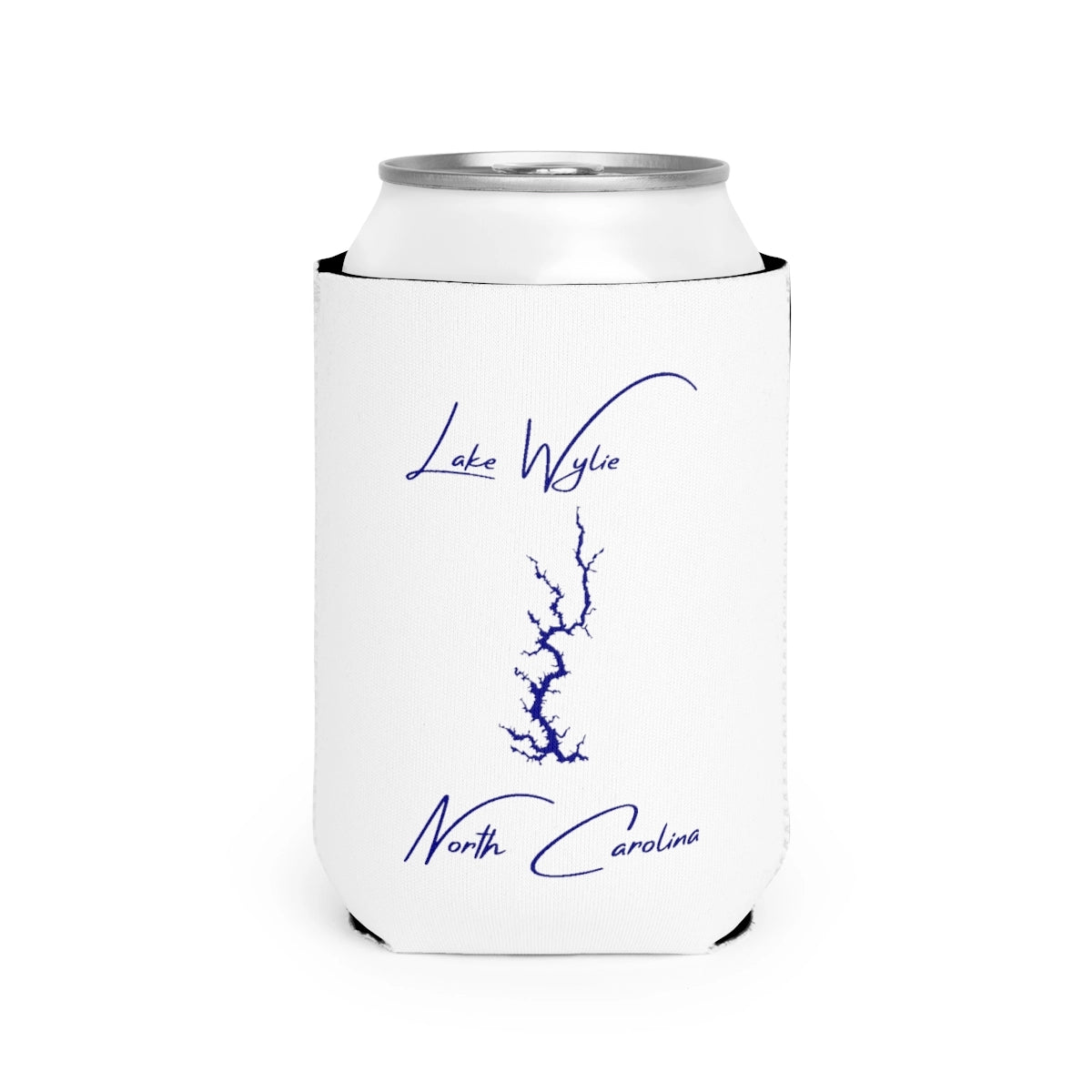 North  Carolina  Lake  Wylie  Can  Koozie  front  position  view  from  front-2  white.webp