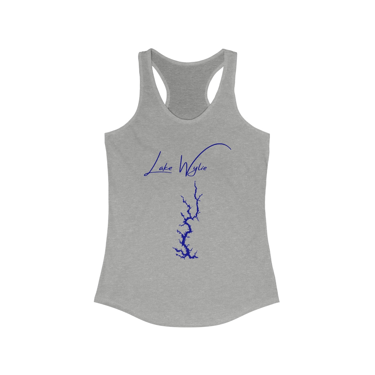 North  Carolina  Lake  Wylie  Racerback-Tank  front  position  view  from  front  heather  grey.webp