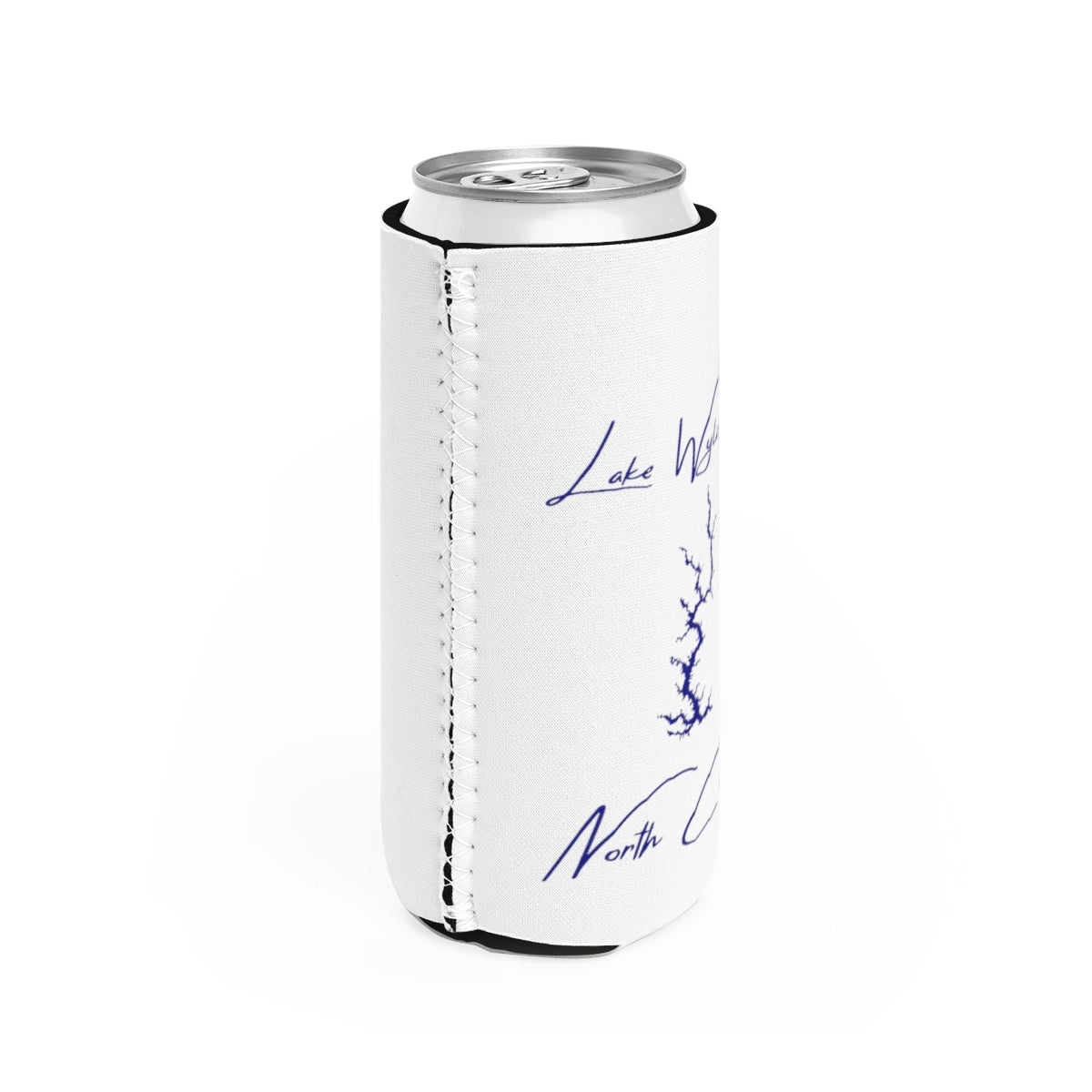 North  Carolina  Lake  Wylie  Slim  Can  Koozie  all  position  view  from  right  white.webp