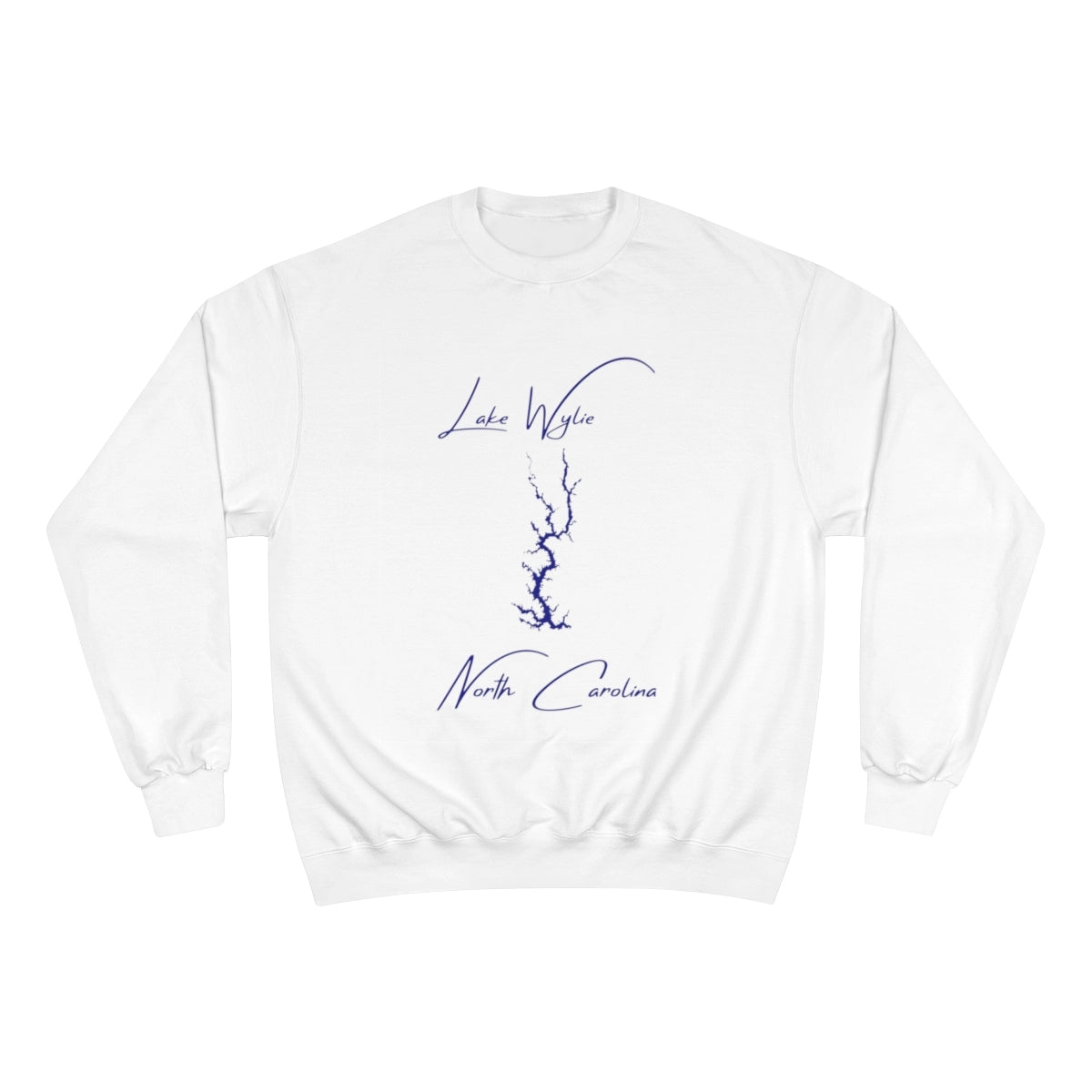 North  Carolina  Lake  Wylie  Sweatshirt  front  position  view  from  front  white.webp