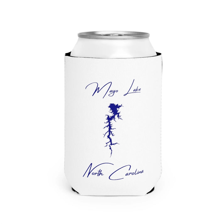 North  Carolina  Mayo  Lake  Can  Koozie  front  position  view  from  front-2  white.webp