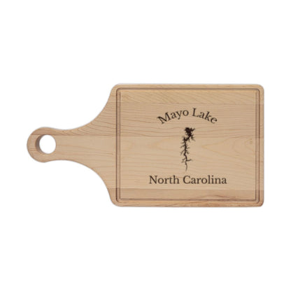 North  Carolina  Mayo  Lake  Engraved  Cutting  Board  front  position  view  from  front  maple.webp