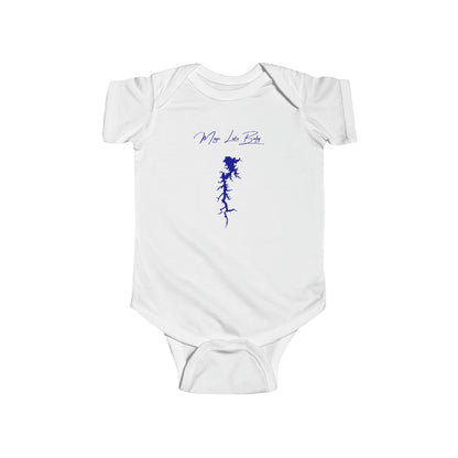 North  Carolina  Mayo  Lake  Onesie  front  position  view  from  front  white.webp