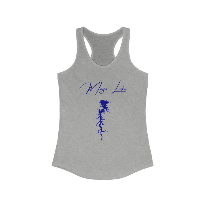 North  Carolina  Mayo  Lake  Racerback-Tank  front  position  view  from  front  heather  grey.webp