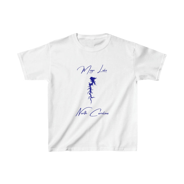 North  Carolina  Mayo  Lake  Youth  T-shirt  front  position  view  from  front  white.webp