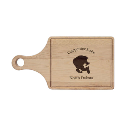 North  Dakota  Carpenter  Lake  Engraved  Cutting  Board  front  position  view  from  front  maple.webp