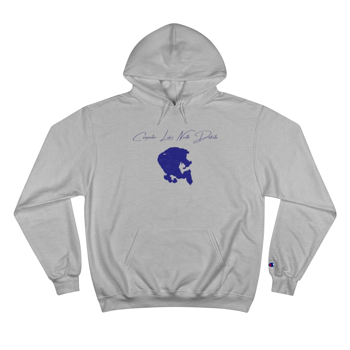 North  Dakota  Carpenter  Lake  Hoodie  front  position  view  from  front  light  steel.webp