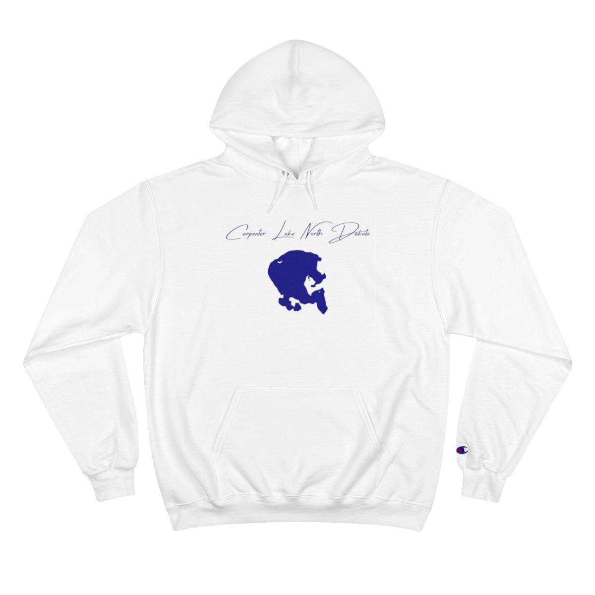 North  Dakota  Carpenter  Lake  Hoodie  front  position  view  from  front  white.webp