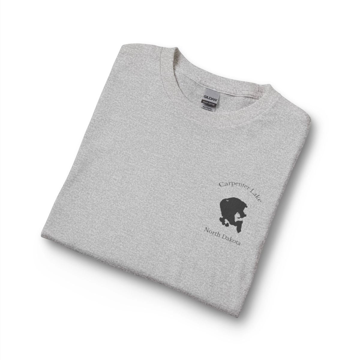 North  Dakota  Carpenter  Lake  Long  Sleeve  Fishing  T-shirt  other  position  view  from  folded  sport  grey.webp