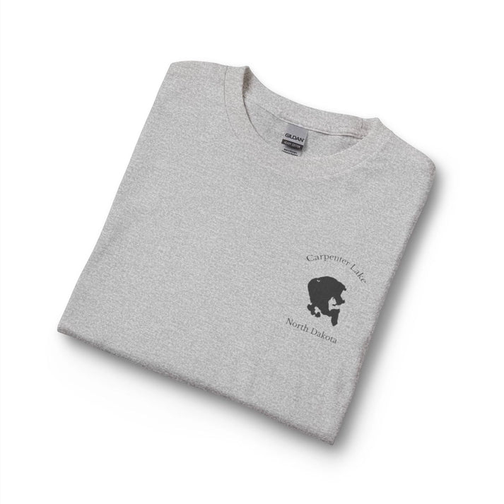 North  Dakota  Carpenter  Lake  Long  Sleeve  Fishing  T-shirt  other  position  view  from  folded  sport  grey.webp