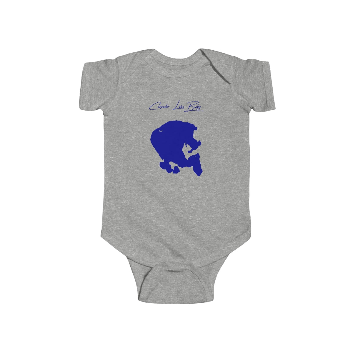 North  Dakota  Carpenter  Lake  Onesie  front  position  view  from  front  heather.webp