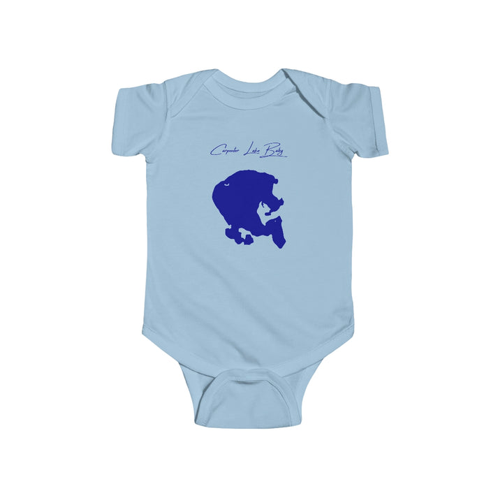 North  Dakota  Carpenter  Lake  Onesie  front  position  view  from  front  light  blue.webp