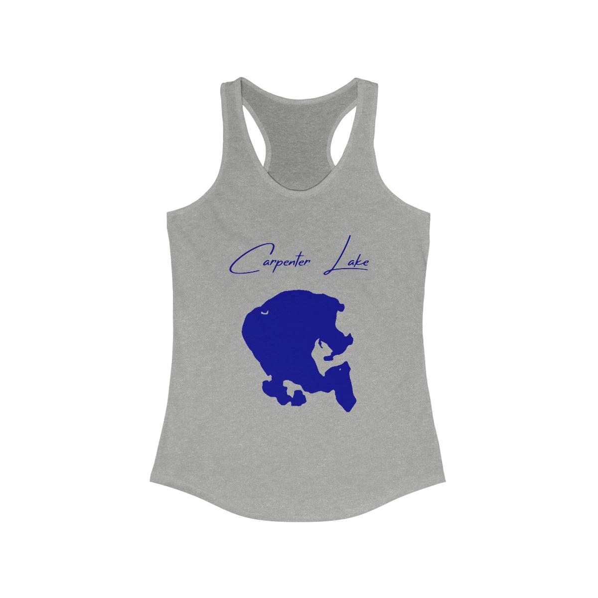 North  Dakota  Carpenter  Lake  Racerback-Tank  front  position  view  from  front  heather  grey.webp