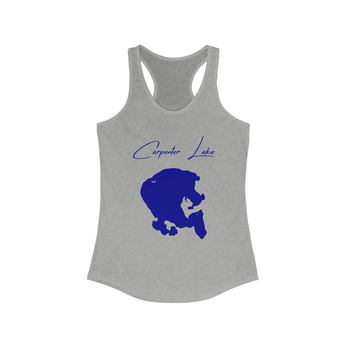 North  Dakota  Carpenter  Lake  Racerback-Tank  front  position  view  from  front  heather  grey.webp