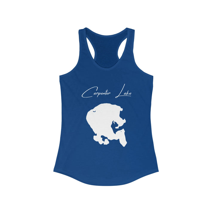 North  Dakota  Carpenter  Lake  Racerback-Tank  front  position  view  from  front  solid  royal.webp