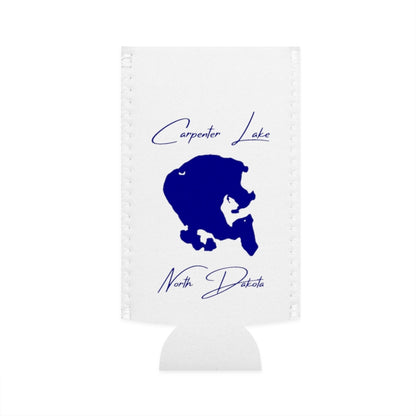 North  Dakota  Carpenter  Lake  Slim  Can  Koozie  front  position  view  from  flat-front  white.webp