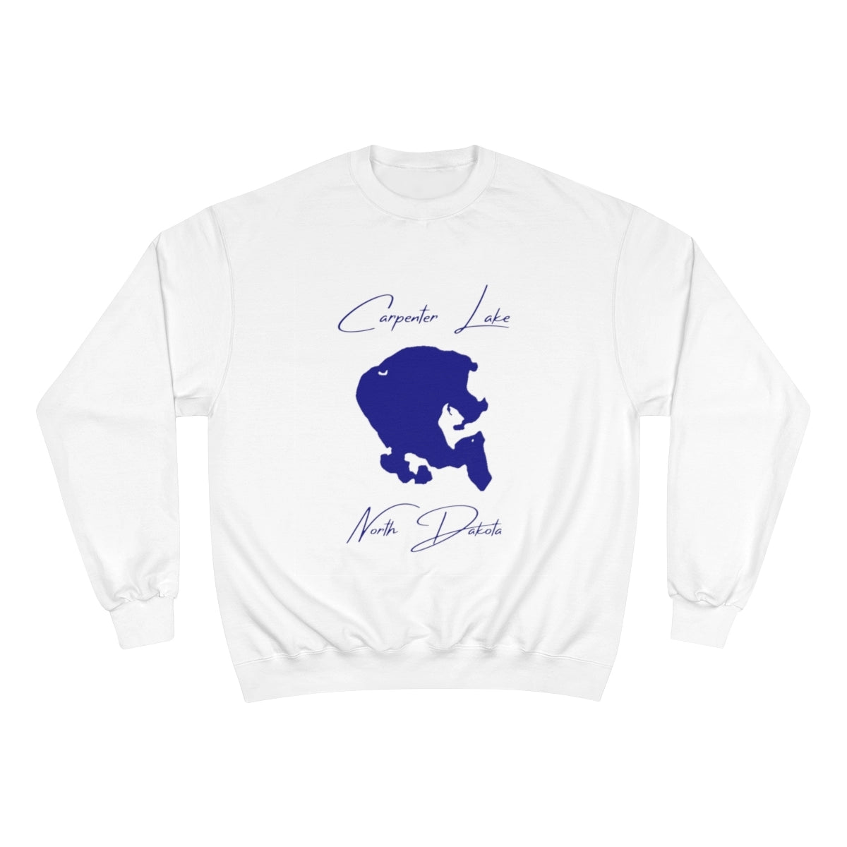 North  Dakota  Carpenter  Lake  Sweatshirt  front  position  view  from  front  white.webp