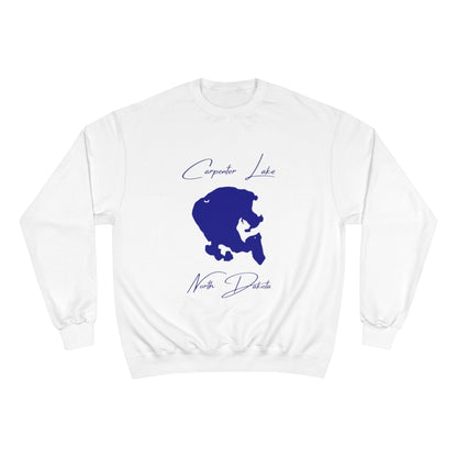 North  Dakota  Carpenter  Lake  Sweatshirt  front  position  view  from  front  white.webp