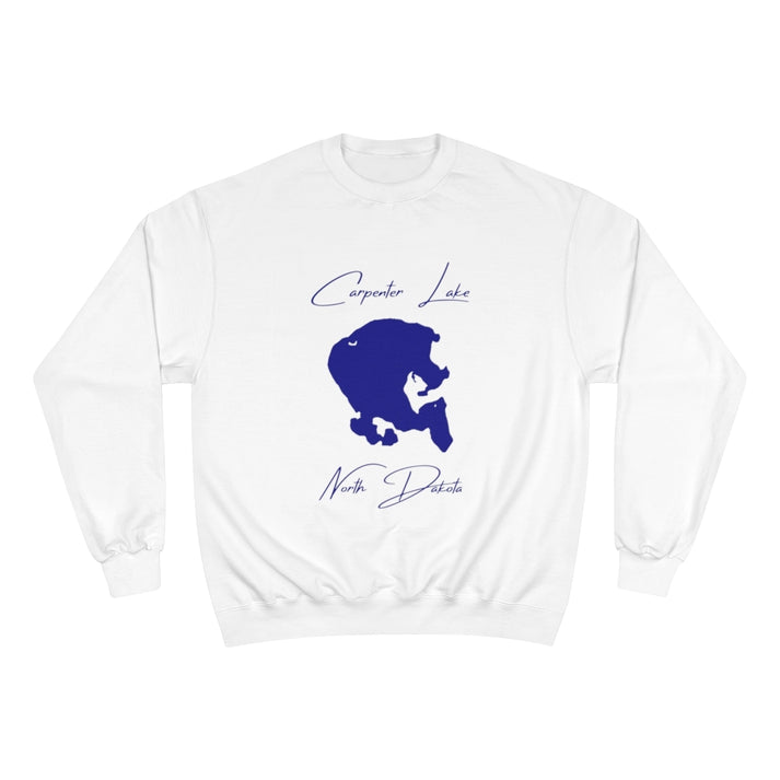 North  Dakota  Carpenter  Lake  Sweatshirt  front  position  view  from  front  white.webp