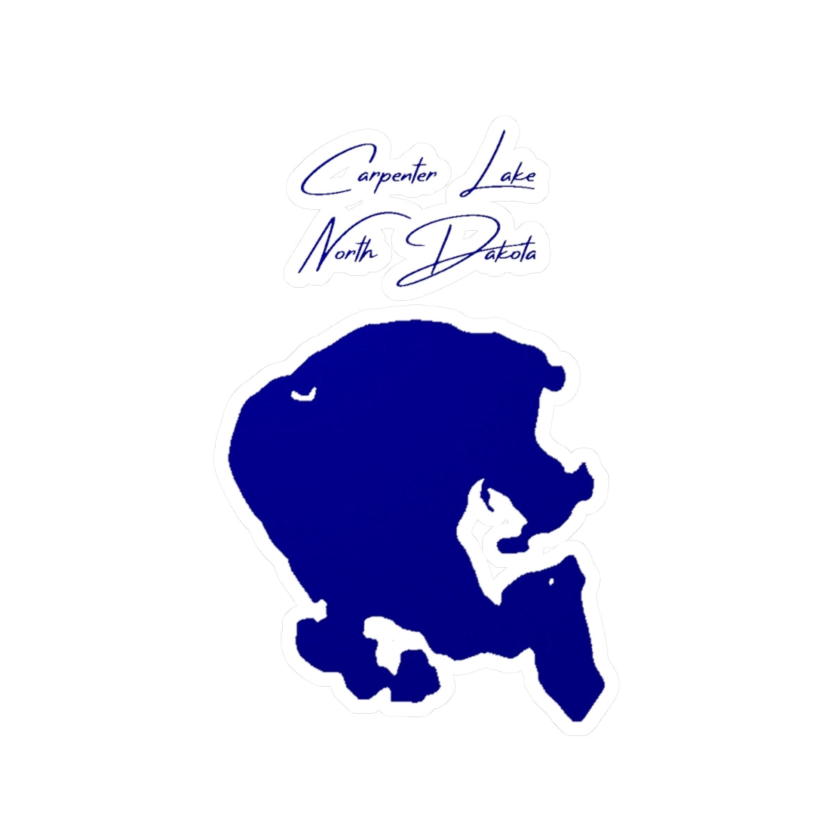 North  Dakota  Carpenter  Lake  Vinyl  Decal  other  position  view  from  front  4  x  6.webp