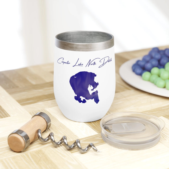 North  Dakota  Carpenter  Lake  Wine  Tumbler  other  position  view  from  context  white.webp