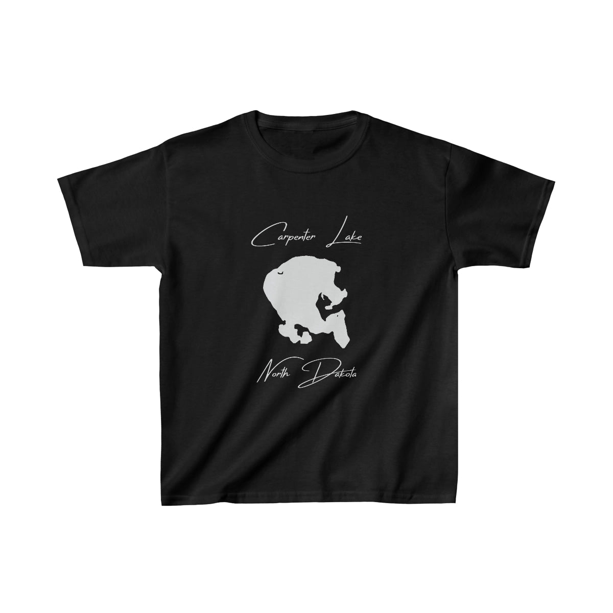North  Dakota  Carpenter  Lake  Youth  T-shirt  front  position  view  from  front  black.webp