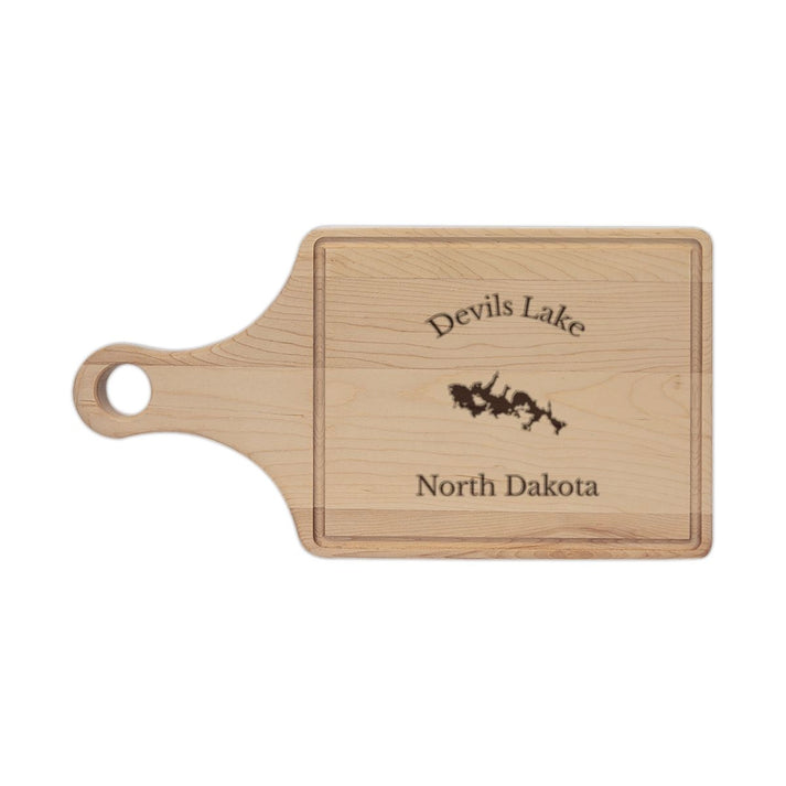 North  Dakota  Devils  Lake  Engraved  Cutting  Board  front  position  view  from  front  maple.webp
