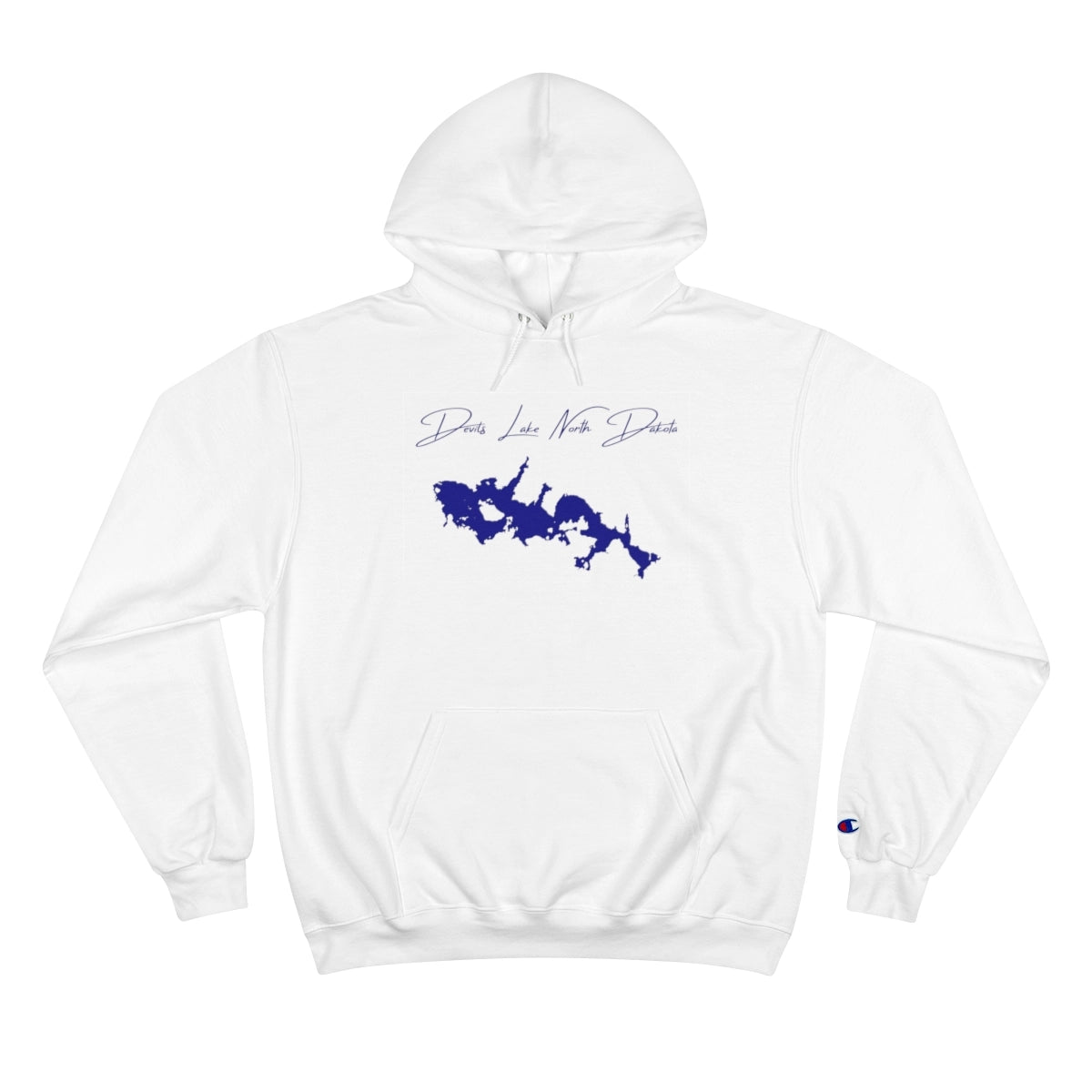 North  Dakota  Devils  Lake  Hoodie  front  position  view  from  front  white.webp