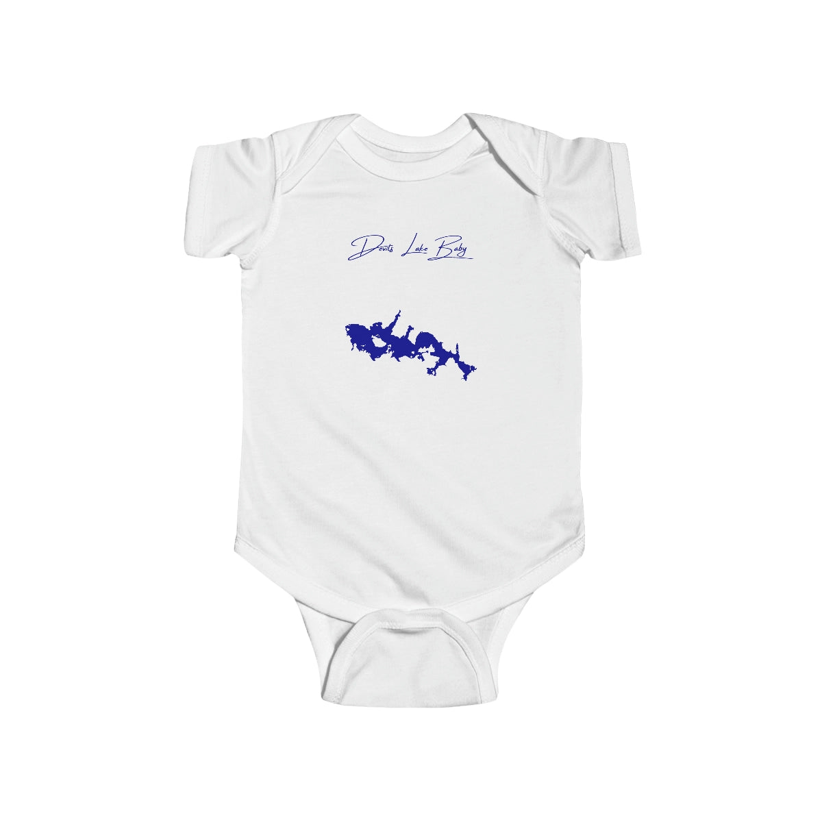 North  Dakota  Devils  Lake  Onesie  front  position  view  from  front  white.webp